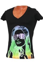Women Mardi Gras T-Shirt W/Short Sleeve Size X-Large