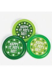3 1/2in Plastic St Patrick's Day Flying Disks 