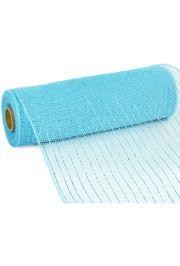 10in Wide x 30ft Long Poly Mesh Roll: Metallic Turquoise 