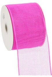 4in Wide x 75ft Long Poly Mesh Roll: Plain Hot Pink