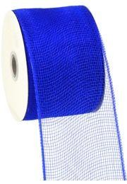 4in Wide x 75ft Long Poly Mesh Roll: Plain Royal Blue