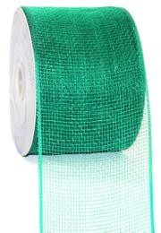 4in Wide x 75ft Long Poly Mesh Roll: Plain Green