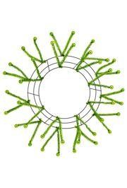 Tinsel Ball Work Wreath Form: Metallic Lime Green 