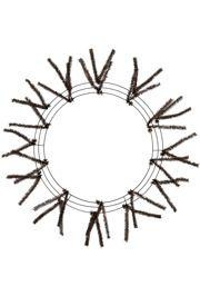 24in Tinsel Work Wreath Form: Metallic Brown 