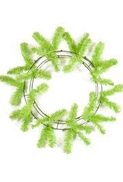 46 Tips Lime Green Elevated Work Wreath Form 