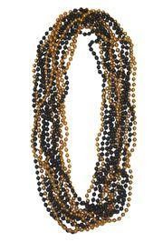 7mm 33in Black and Metallic Gold Beads 