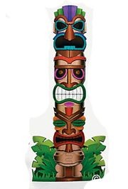 29 1/2in Wide x 5ft Tall Totem Pole Cardboard Stand-Up 
