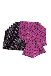 20in x 20in Polyester Pink Pirate Bandanas