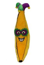 Mardi Gras Banana Plush Toy 13 1/2 Inches Long