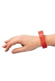 Red Self-Adhesive Wrist Paper Tickets