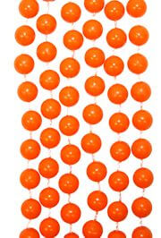 7mm 33in Non-Metallic Orange Beads