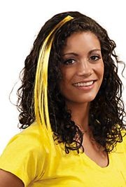 Synthetic Yellow Hair Extensions 
