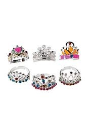 1/2in - 3/4in Metal Adjustable Princess Crown Rings