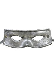Silver Sequin Masquerade Mask with Silver Glitter Design