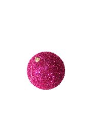 5in Glitter Decorative Fuchsia Ball Ornament