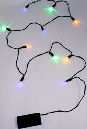7ft 20 Count Battery Operated Mardi Gras Led Lights