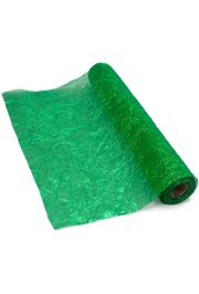 16in Wide x 30ft Long Green Crushed Metallic Lame Fabric