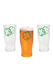 16oz St Patrick Day Pint Glasses/ Cup Hard Plastic