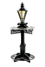 24 3/4in Tall x 12 1/4in Wide Cardboard Bourbon St Directional Sign/ Shot Glass Holder