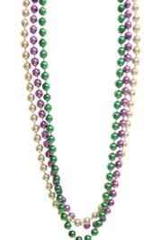 16mm 72in Metallic Purple, Green, and Gold Beads