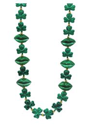 42in St Patrick Shamrock Necklace with Lips 