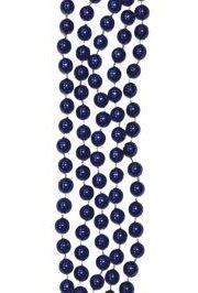 10mm 33in Round Dark Blue Metallic Beads