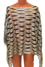 Black and Gold Poncho 