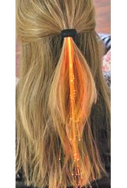 14in Long Gold Fiber-optic Hair Lights