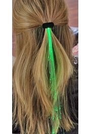 14in Long Green Fiber-optic Hair Lights