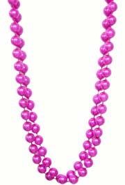 48in 12mm Round Hot Pink Pearl Beads