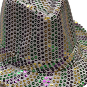 Sequined Mardi Gras Fedora Hat