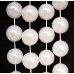 48in 20mm Round White Pearl Beads
