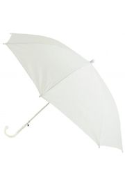 18in Long Nylon White Umbrella w/ Plain Edge 